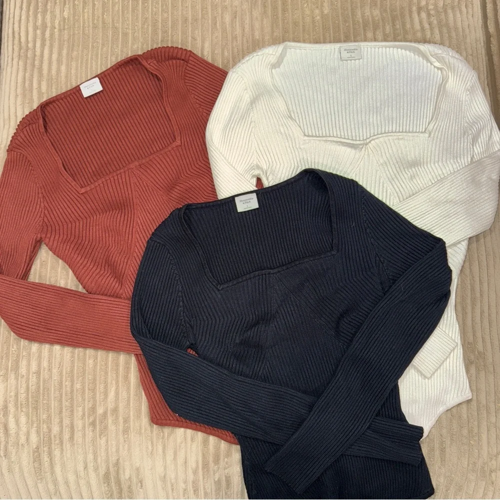 3 pack Abercrombie Sweater Thong Bodysuits (Large)! - Picture 1 of 14